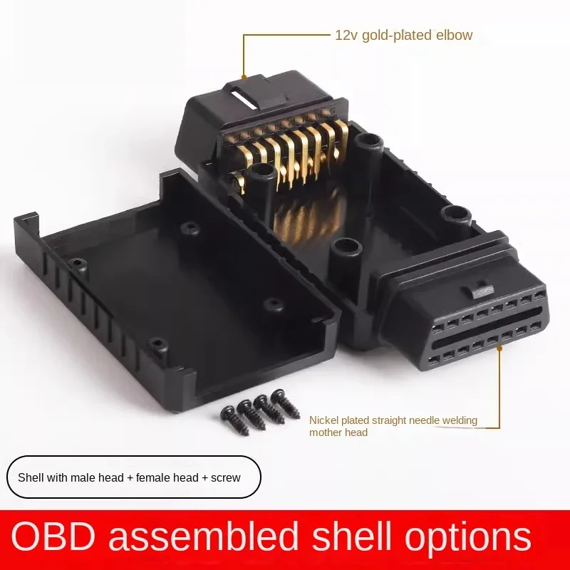 ELM327 OBD2 Male to Female Plug ELM327 Shell Opening at Both Ends 16pin One Male and One Female