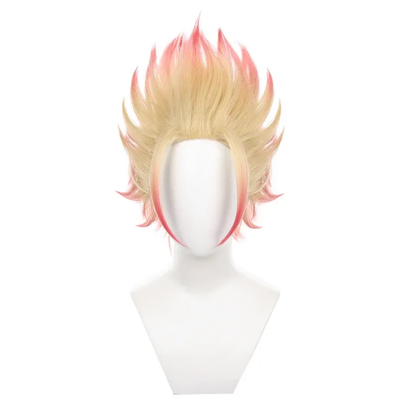 Ryusei Shido Cosplay Wig Anime Blue Lock Gradient Hair Paris X Gen Gold Pink Short Wig Heat-resistant Fiber Rose Cap Free Net