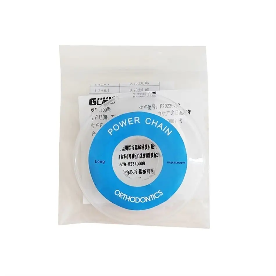 Dental Materials Rubber Chain Orthodontic Elastic Ring Medium Long Short Distance Transparent Elastic Traction Laboratory Tools