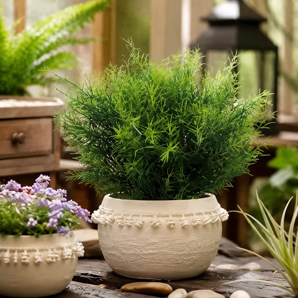 Artificial 7forks of Rosemary Plant 5/12pcs Fake Plant for Wedding Home Living Room Balcony Outdoor Garden Paiot Decoration