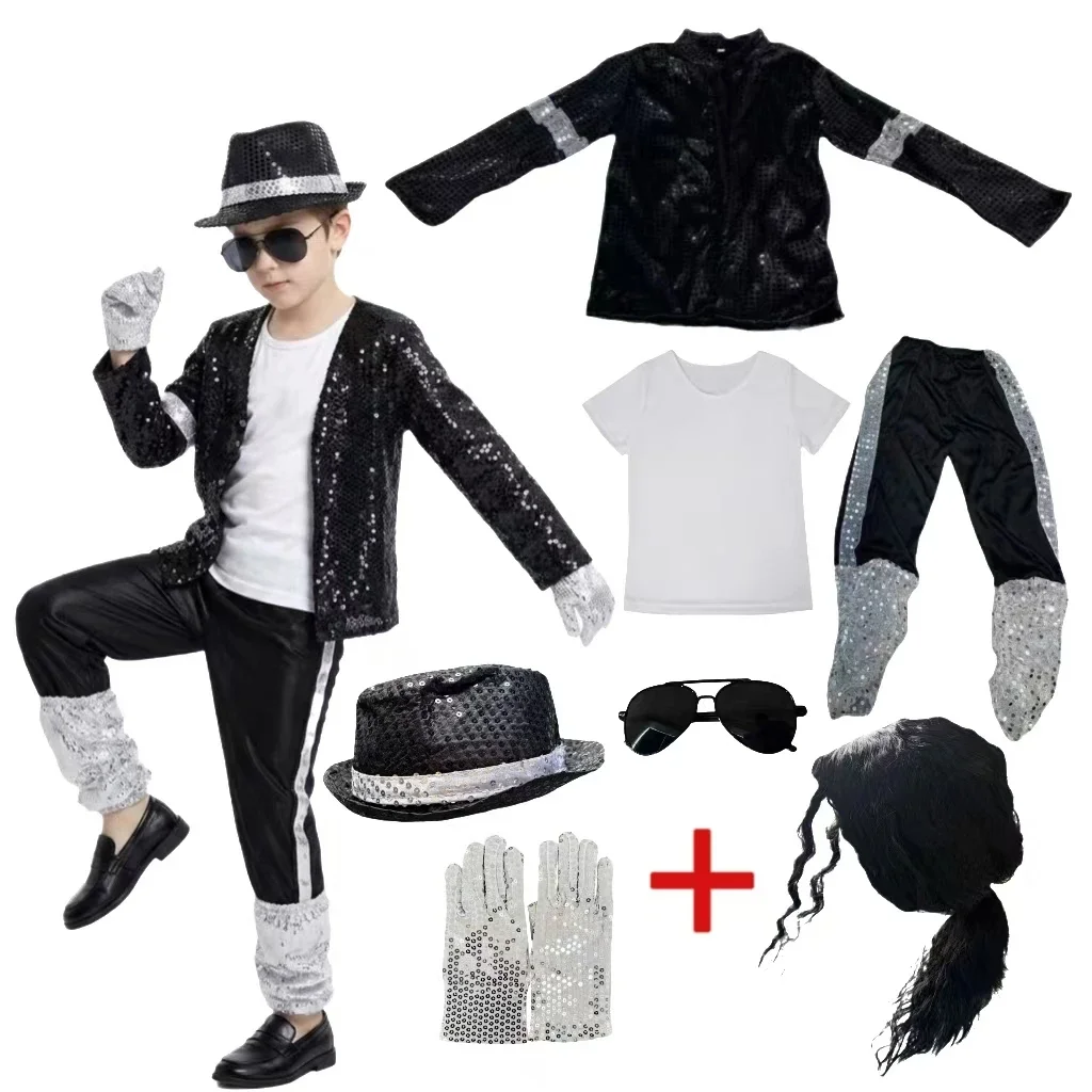 2026 80s 90s Hip Hop Michael Jackson Costume  Superstar Singer Outfit Halloween Carnival Stage Dance Cosplay Party Wear - view 2