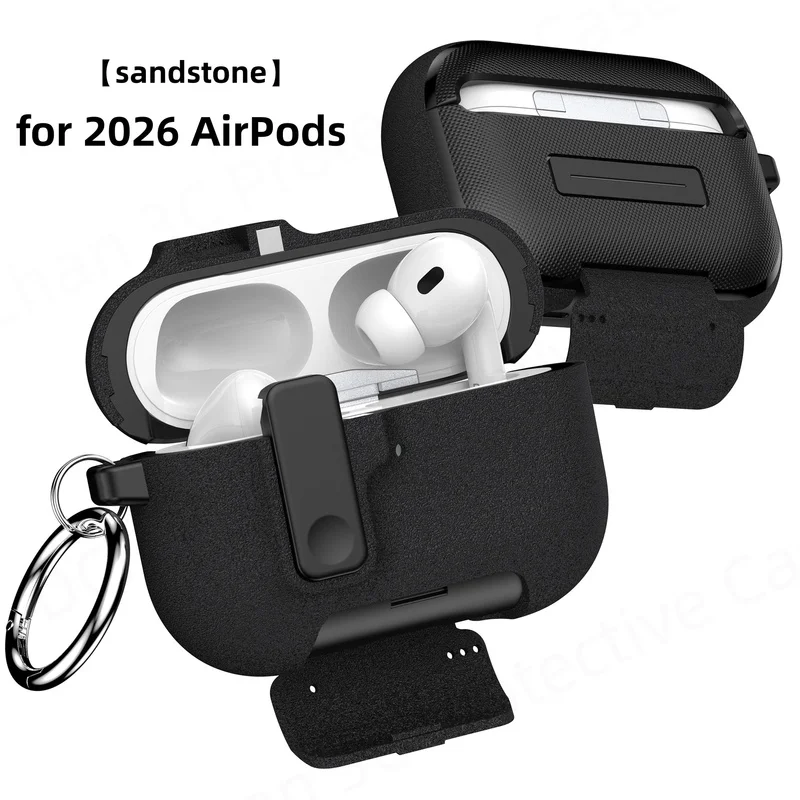 2026 Case for AirPod 5 Shockproof Non-Slip Rugged Protective Cover for AirPods 4/5 ANC Case for AirPods Pro 3 With Phone Stand