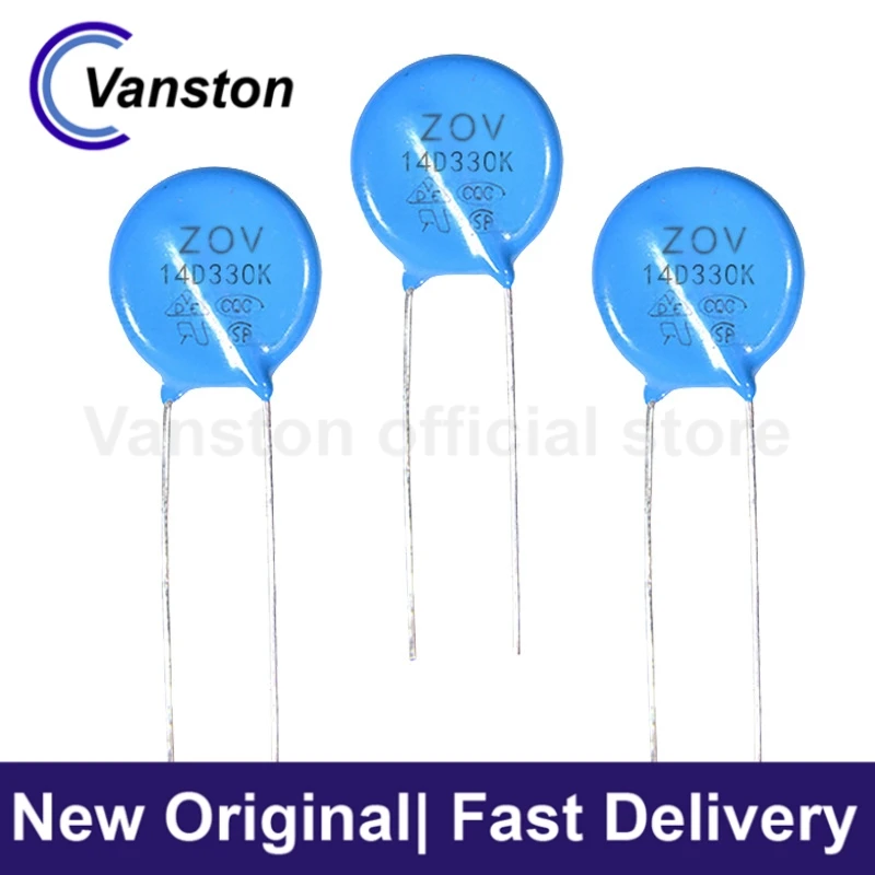 20pcs Varistor 14D330K Diameter 14mm 33V Circuit Protection Plug-in Resistor 14D-330K