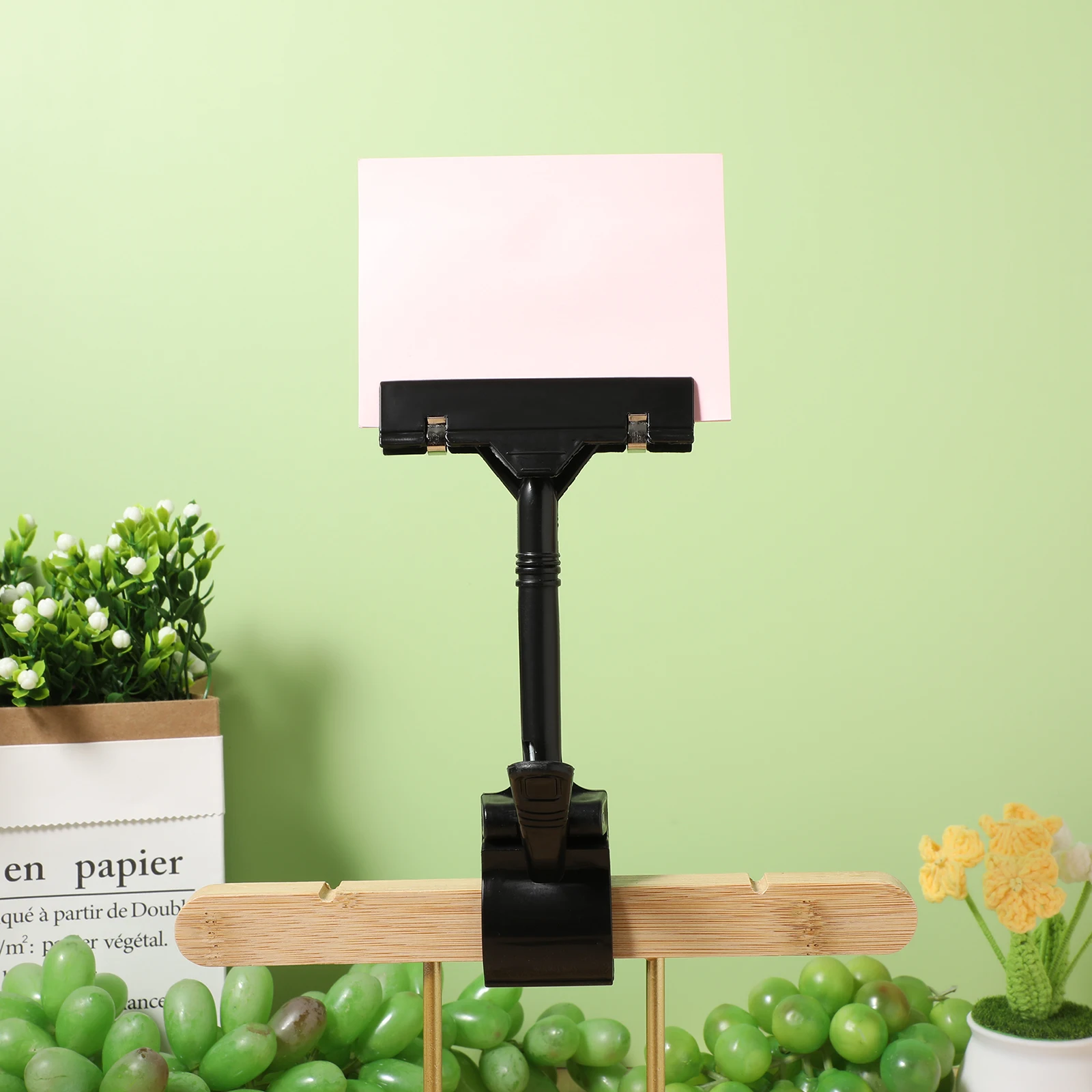 

10pcs Tag Clips Adjustable Pp Material Sign Holders For Price Cards Advertising Displays Display Clamps Promotions Sign Holders
