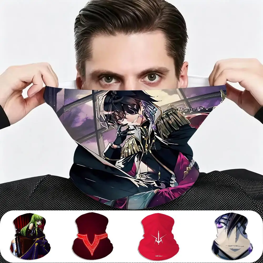 Anime Julius Kingsley Code Geass Multifunctional Tube Scarf Breathable Face Neck Cover for Mountaineering Riding Daily Use