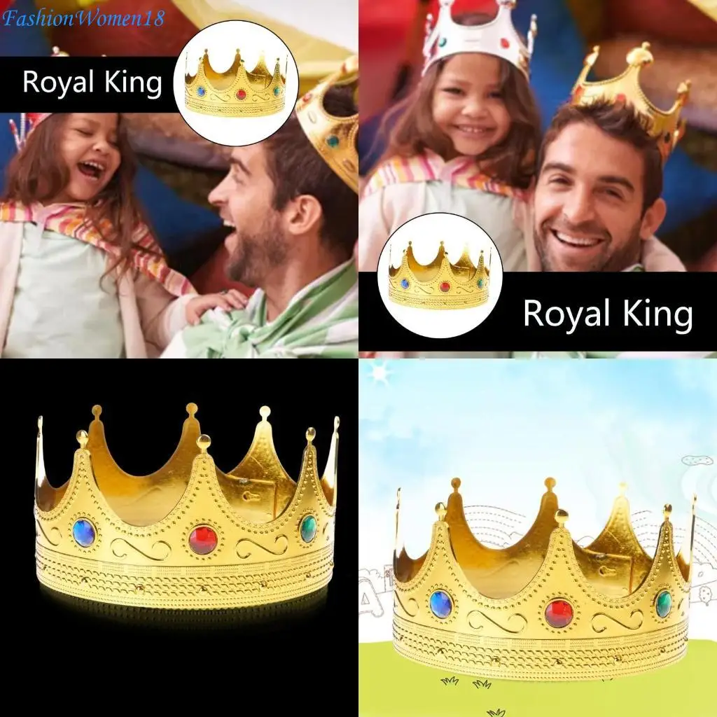 

Антикварная короля корона золото принципиальные диадеморы Тиары Королевские Костюм Костюми