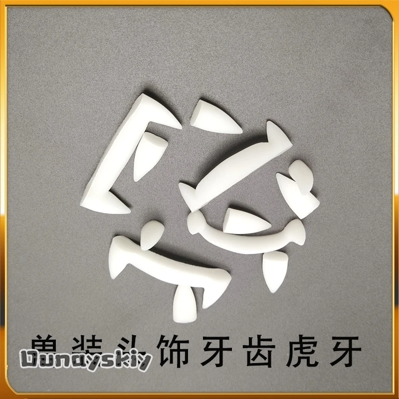 Furry 3D Printing Kemono Fursuit Fake Teeth Cosplay Costumes Accessories 2pcs/4pcs 3D Printing Werewolf Fangs Fursuit DIY Props