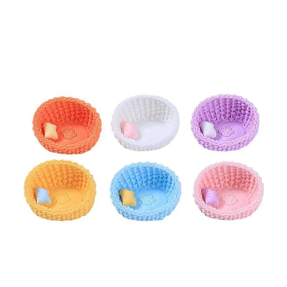 10PCS Colorful Cat Nest Series Miniature Flat Back Resin Cabochons For Hairpin Scrapbooking DIY Home Decor Craft Accessories