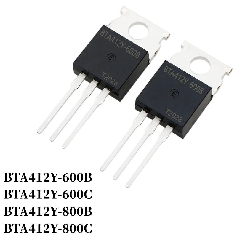 

5~500Pcs BTA412Y-600B BTA412Y-600C BTA412Y-800B BTA412Y-800C DIP Triac 12A 600V/800V TO-220 Thyristor Large Chip