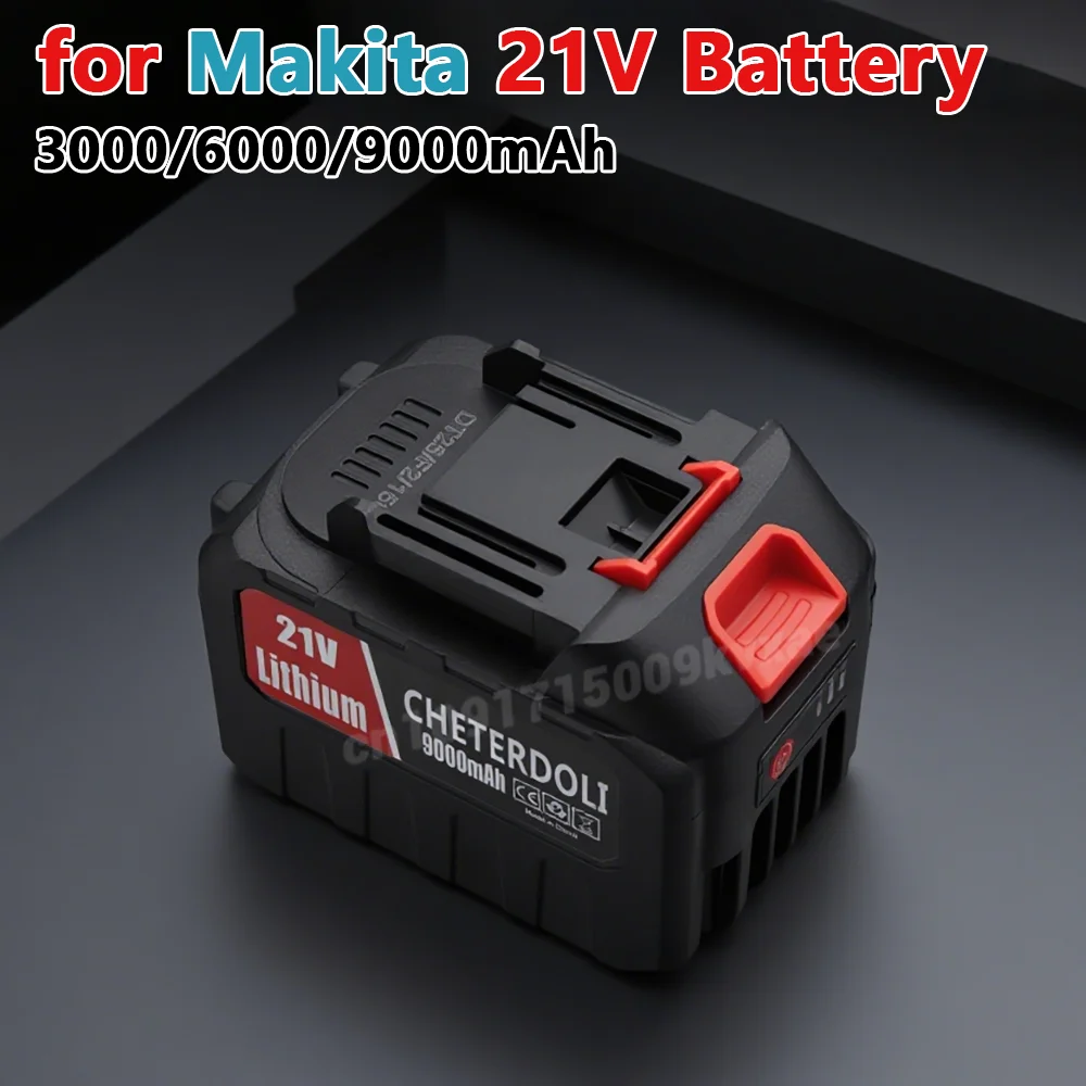 21V 9.0Ah for Makita Smart Battery 5S3P Li-ion Pack 2H Fast Charging Overheat Protection for Power Tools Drills Safety Certified