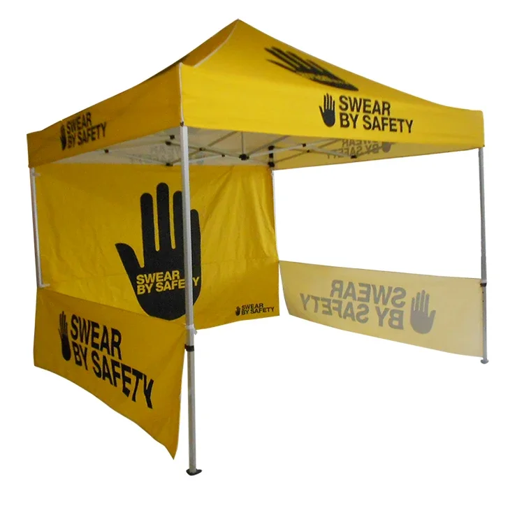 Custom Print Logo 10 X 10 Canopy Tent Promotional Pop Up Event Folding Aluminium Marquee Gazebo Canopy Roof Top Trade Show Tent