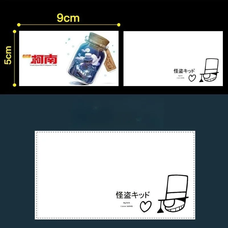 Carte de Message détective Conan, accessoires de Cosplay, Anime Kuroba Kaito, lettre d'invitation Conan Edogawa, cartes de visite manuscrites, jouets