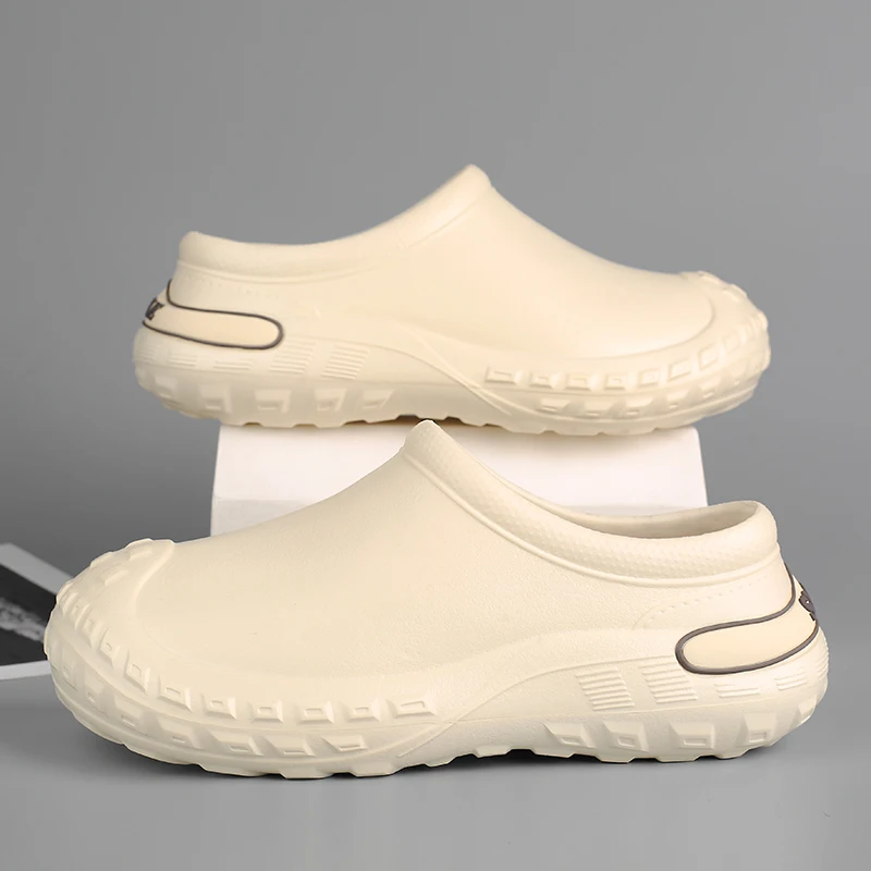 

Мужские сандалии 2026: Новые уличные слипоны, нескользящие, легкие, модные, пляжные, сабо, обувь для поваров