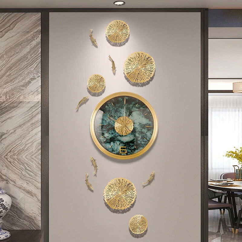 Modern Restaurant Wall Clock Silent Non Ticking Large for Cafe Kitchen Office Commercial Diner Luxury Decor