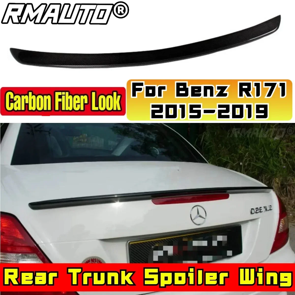 For Mercedes Benz SLK R171 SLK200 SLK280 SLK300 SLK350 2005-2010 Rear Spoiler Wing Body Kit Car Rear Trunk Spoiler Exterior Part