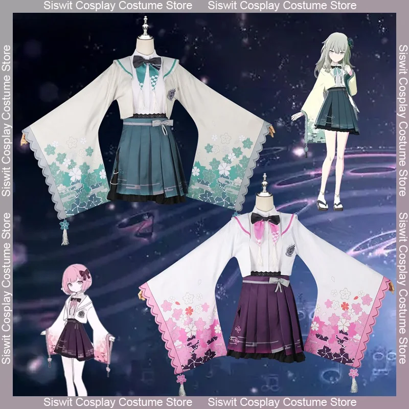 

Kusanagi Nene Otori Emu Game Project Sekai PJSK Cosplay Costume Kimono Coat Dress Wig Halloween Girl Women Comic Con Customized