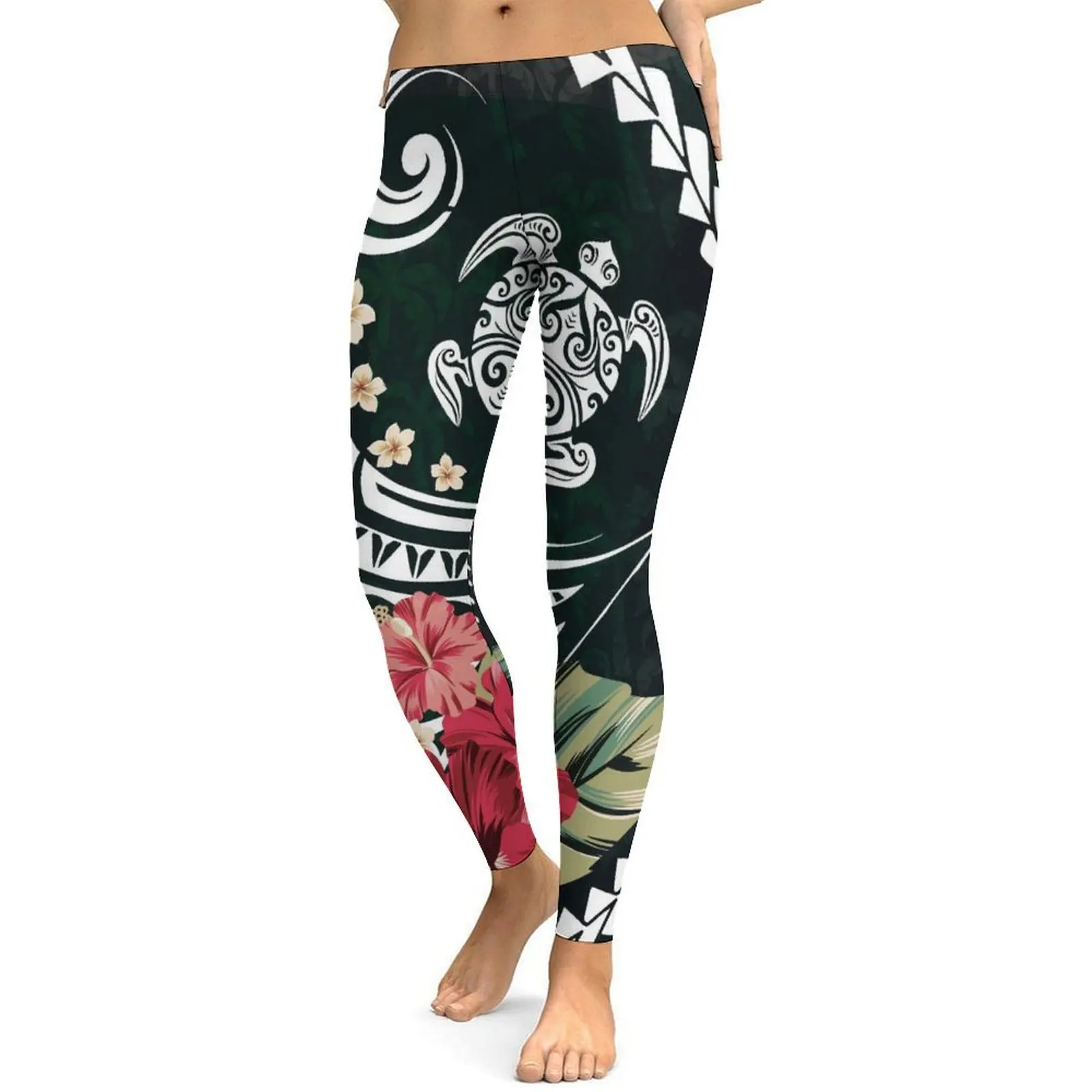 Polynesian Yoga Pants Sports Pants 2024 New Fashion Pattern Printed Hip Lift Sexy Yoga Pants For Women Cycling Pants Custom