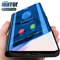 Smart Mirror View Leather Flip Case For Honor X9b 5G Magnetic Holder Shockproof Coque On Honar Honer Xonor X9b X 9b X9 b 5G 2023