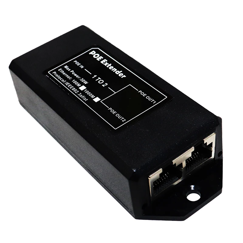 Neuer 2-Port-Gigabit-48-V-POE-Extender 1000 Mbit/s – IEEE 802.3af/at PoE-Repeater für IP-Kamera/NVR/AP, 100 m Range Extender – Detail 7