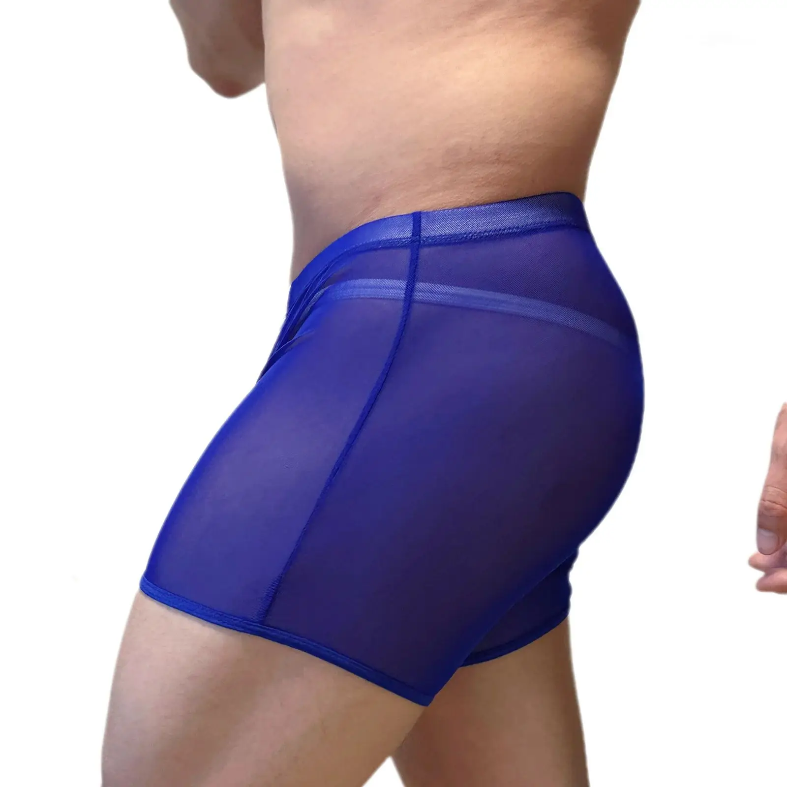 

New Men's See-Through Transparent Boxers Men Sexy Mesh Hollow Panties Adult Erotic Boxer Shorts Are Breathable Comfortable