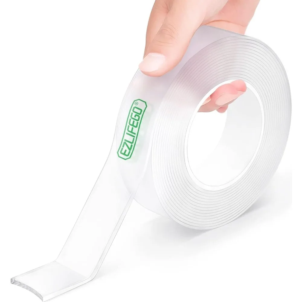 

Double Sided Tape Heavy Duty, Nano Double Sided Adhesive Tape, Clear Mounting Tape Picture Hanging Adhesive Strips
