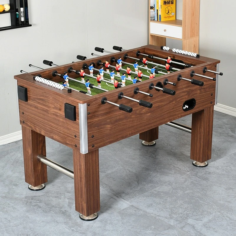 

High-grade solid wood plywood football table 1.4 meters large adult wood grain table football table