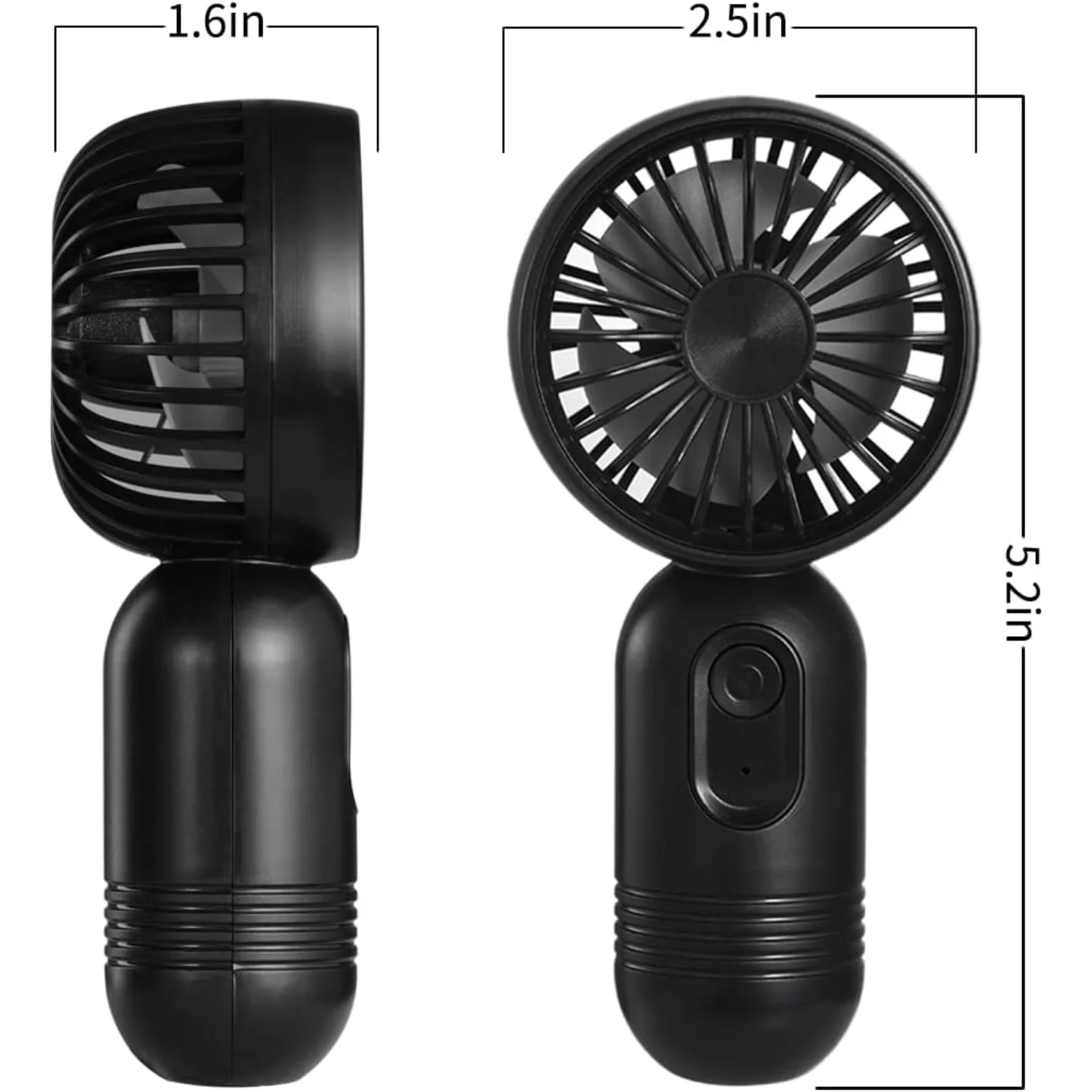 Mini Portable Fan 3 Pack, Cute Handheld Fan Battery Operated Lightweight Small Personal Fan with 3 Speeds and USB Rechargeable E