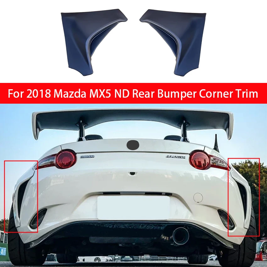 For 2018 Mazda MX5 ND Autoexe Car Rear Bumper Diffuser Rear Bumper Corner Guard Trim Kit Exterior Adjustment Kit