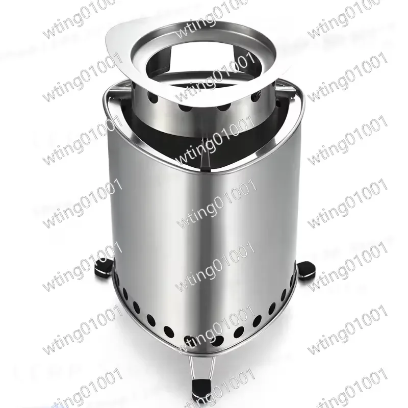 Portable Stainless Steel Smokeless Wood Stove for Outdoor Camping Campfire Patio Heating
