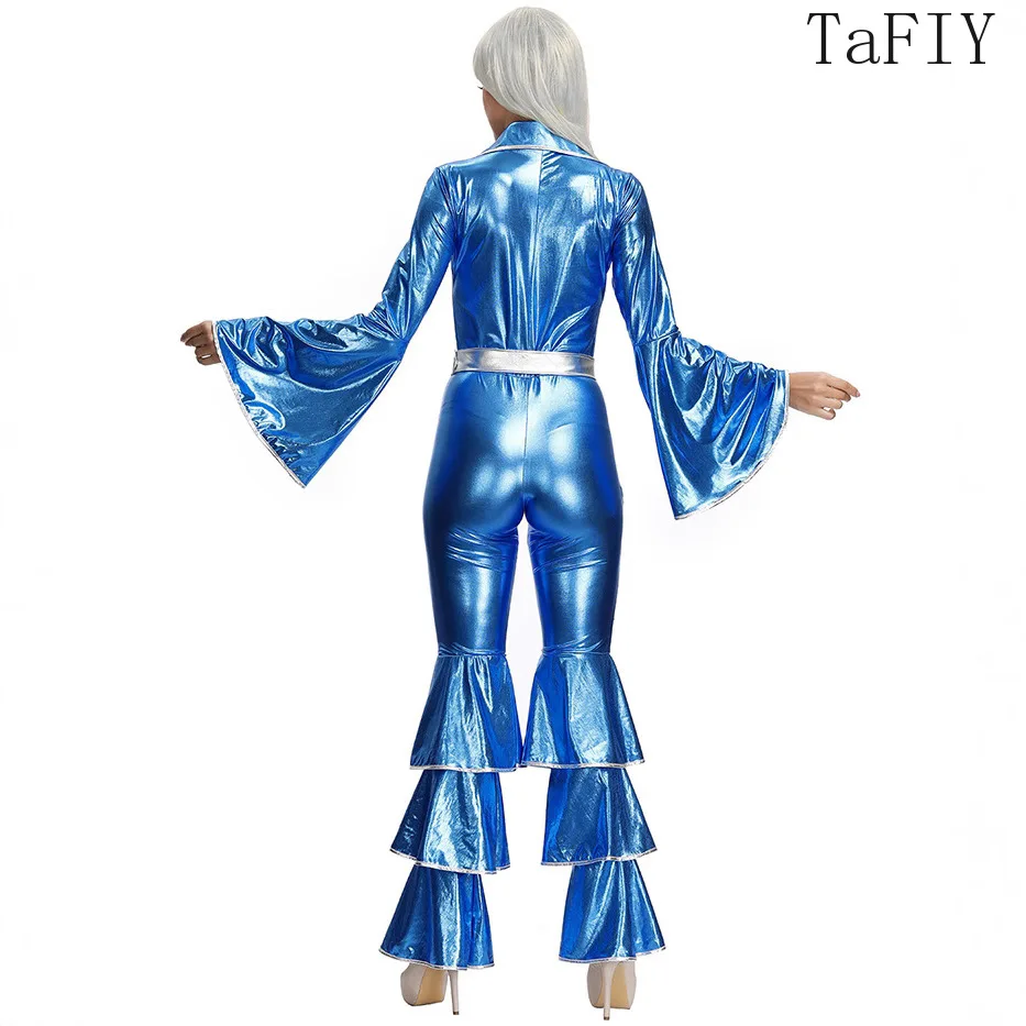 New Hip-hop Performance Costume Nightclub Bar Purple One-piece Tights Performance Costume Hippie Singer Street Dance Costume