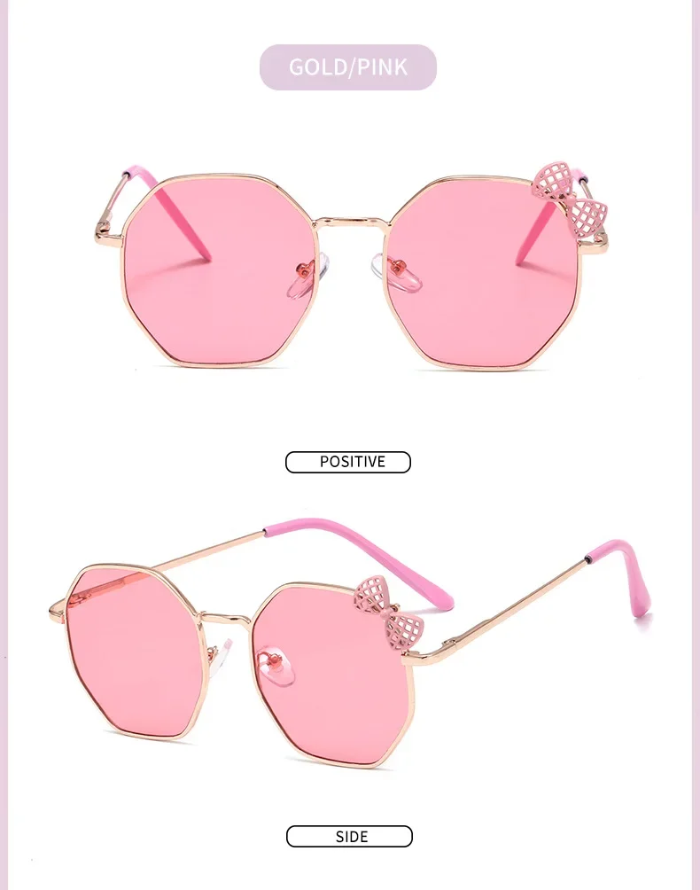 Trendy Fashion Boys and Girls Bow Metal Sunglasses B010  display picture 2
