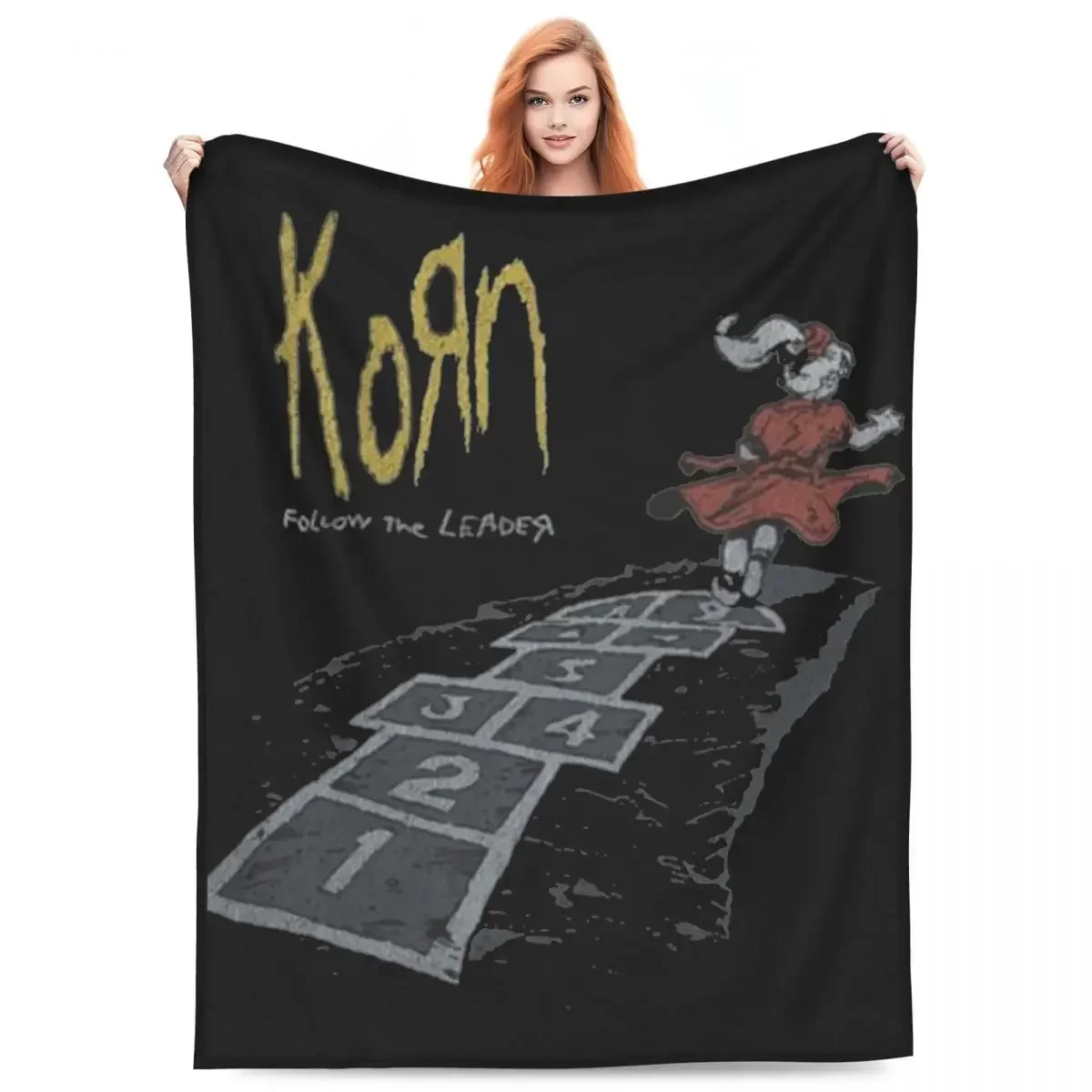 

Music Rock Korn Band Blanket Coral Fleece Plush Bedding Heavy Metal Throw Blankets Relax Lightweight Thin for Bedroom Rug Piece