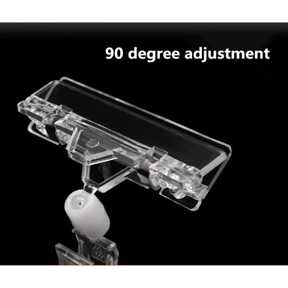 Transparent Plastic Card Display Stand Double Clips Adjustable Sign Card Display Holder Business Advertising Folder