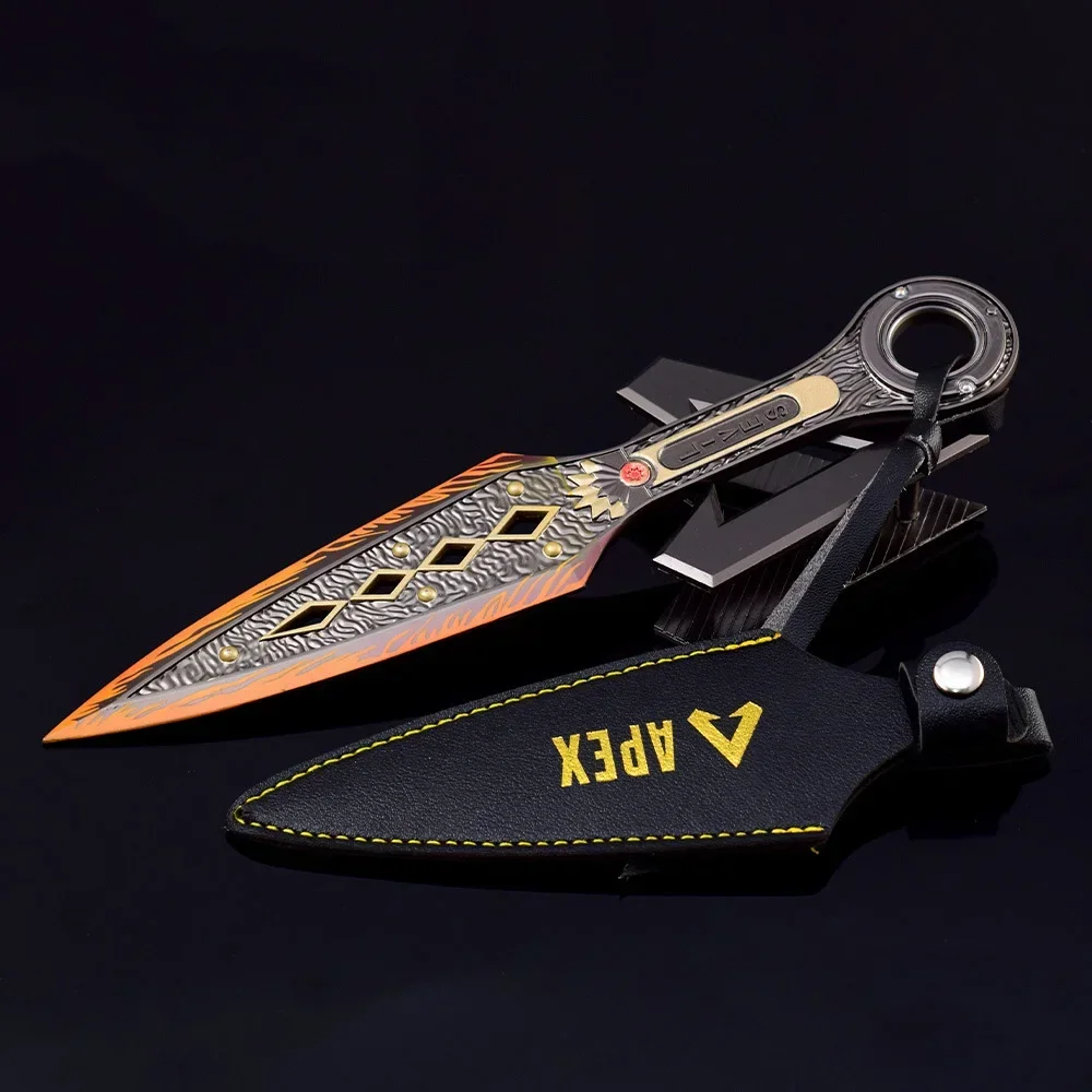 22cm Kunai Apex Weapon Legends Heirloom Wraith Knife Uncut Rotatable Peripherals Alloy Metal Model Keychain for Boys Gift Toys