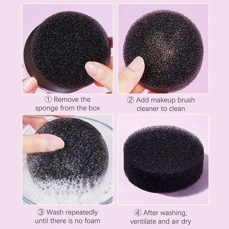 1PC Makeup Brush Cleaning Box Quick Clean Sponge Eyeshadow Brushes Dry Cleaner Cosmetic Wash Clean Powder Tool Makeup Accessory