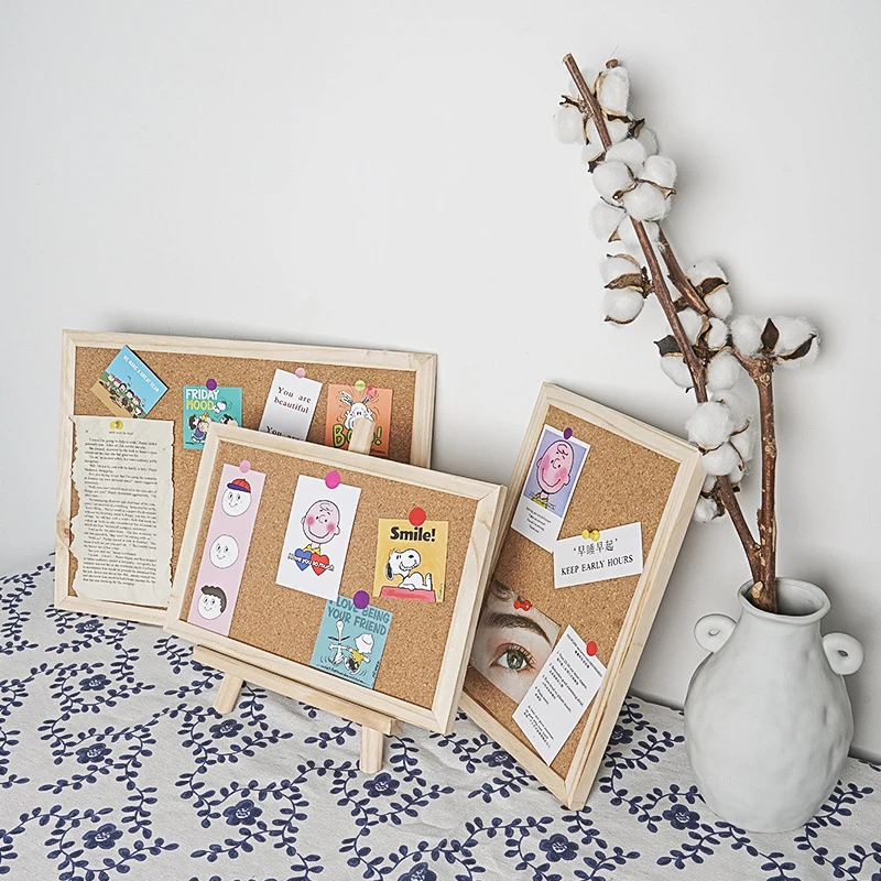 Soft Wooden Letter Message Board Decor Postcard Photo Wall Cork Board Memo Board