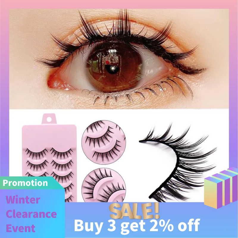 Kleiner Teufel Cosplay Lash Falsche Wimpern 5 Pairs 3d Haufen Japanischen Nagaraku Nerz Wimpern Fee Lolita Wimpern Augen Make-Up Werkzeug