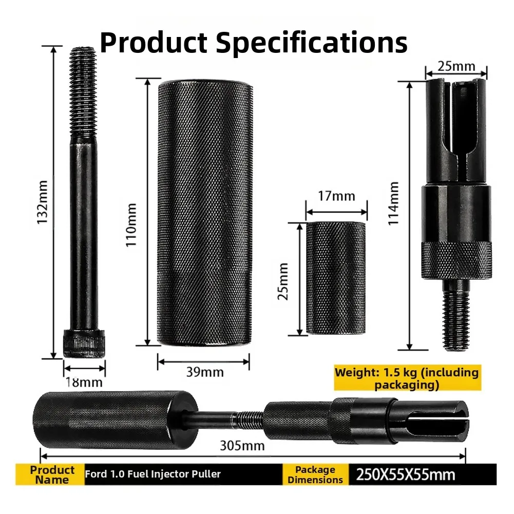 Extractor de inyector de combustible de motor duradero: herramienta fácil y confiable para profesionales, kit de herramientas extractoras de inyector de gasolina, herramienta manual para quitar