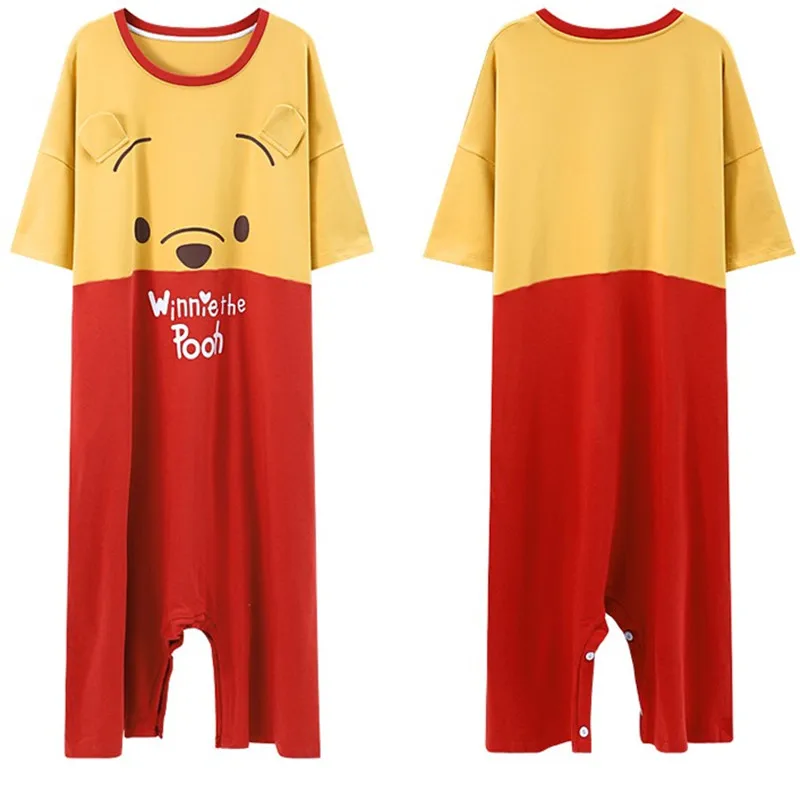 Women's Pajamas Onesies Summer Fashion Bodysuit Cotton Cute Cartoon Nightdress Gitl Party Wearing Pajamas Set