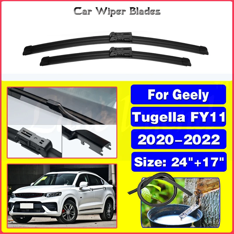 For Geely Tugella FY11 2020 2021 2022 Front Windshield Windscreen Wiper Blades Brushes Cutter Car Accessories 24\