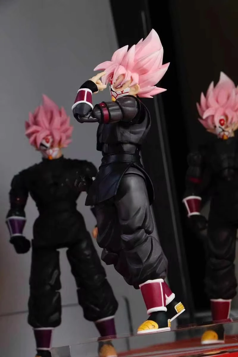 Figura Demoniacal Fit DF Dragon Ball SH Figuarts SHF Ultimate Atrocious Black Goku PinkZamasu, modelo de colección, juguete para regalo