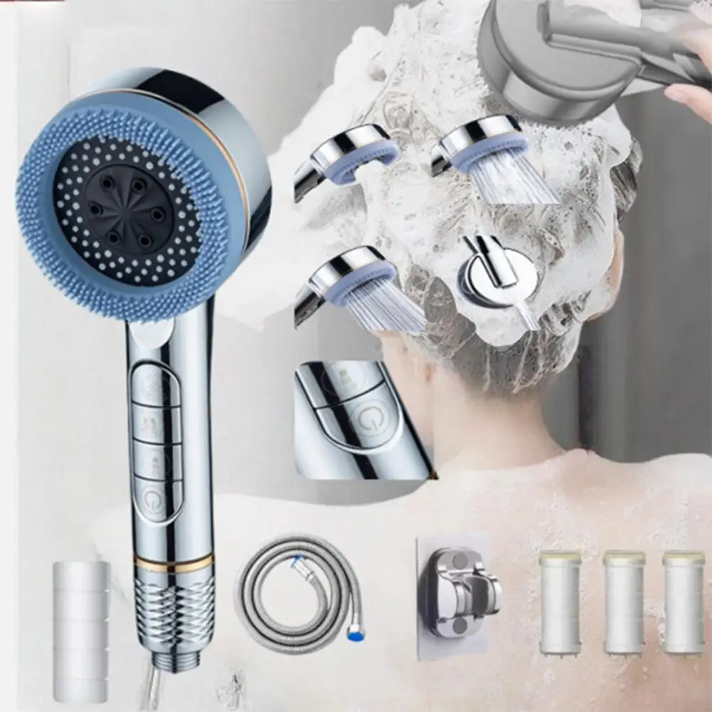 

New Filter Booster Shower Head Four-speed Adjustment With Water Seal Multifunctional Home Shower Bathroom Accessories