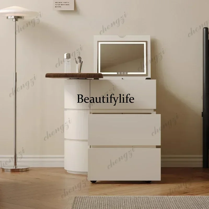 Dressing Table Multi Functional Makeup Vanities Vanity Makeup Desk Bedroom Dressers Simple Modern Light Luxury Small Clamshell