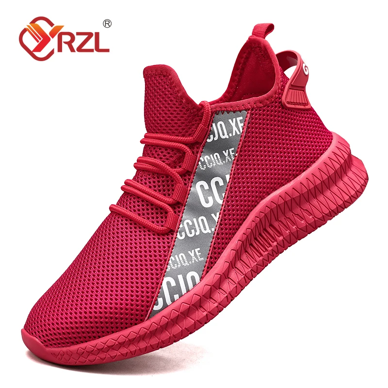 

YRZL Men Running Sneakers High Quality Lightweight Sport Shoes Classical Mesh Breathable Casual Shoes Men's Fashion Sneakers