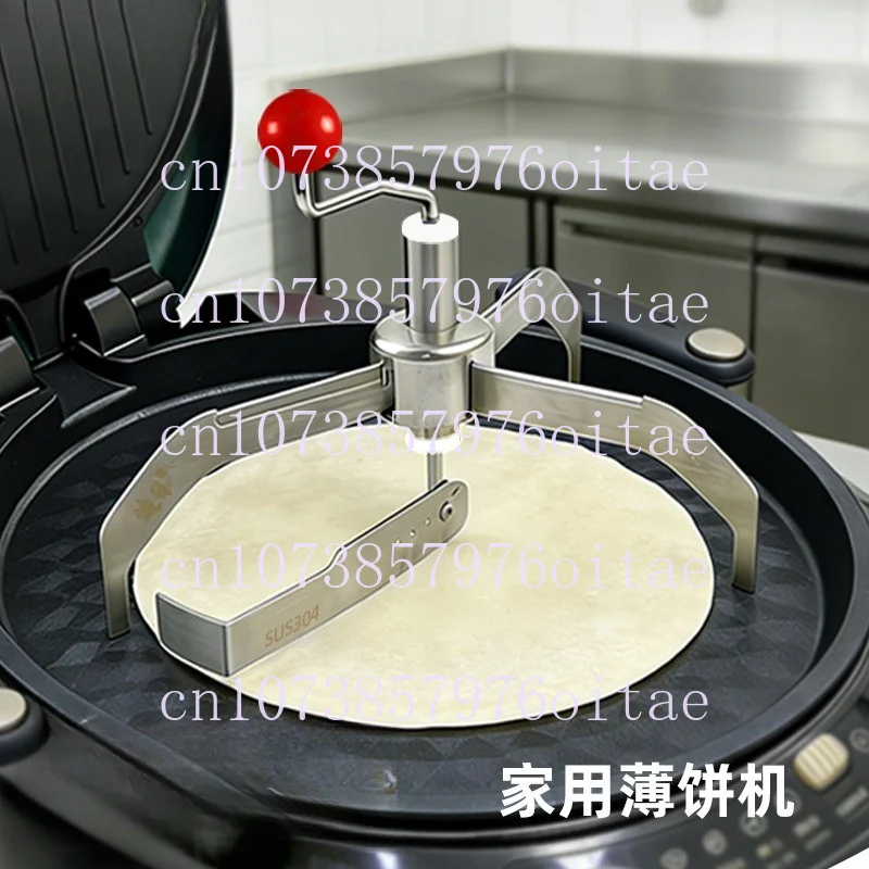 Manual Hand Cranked Crepe Maker Stainless Steel Home Pancake Machine Pancake Fruit Batter Spreader Tool