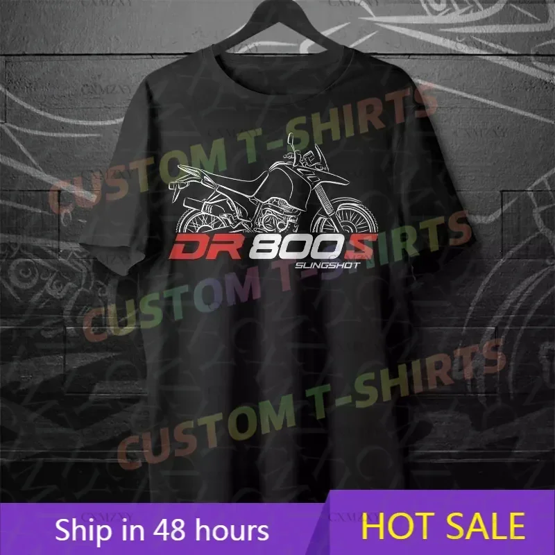 

2025 Man T Shirt Casual Suzukis DR 800 S Big T shirt Motorcycle Graphic Summer Short Sleeves 100% Cotton S-3XL Cool Tee