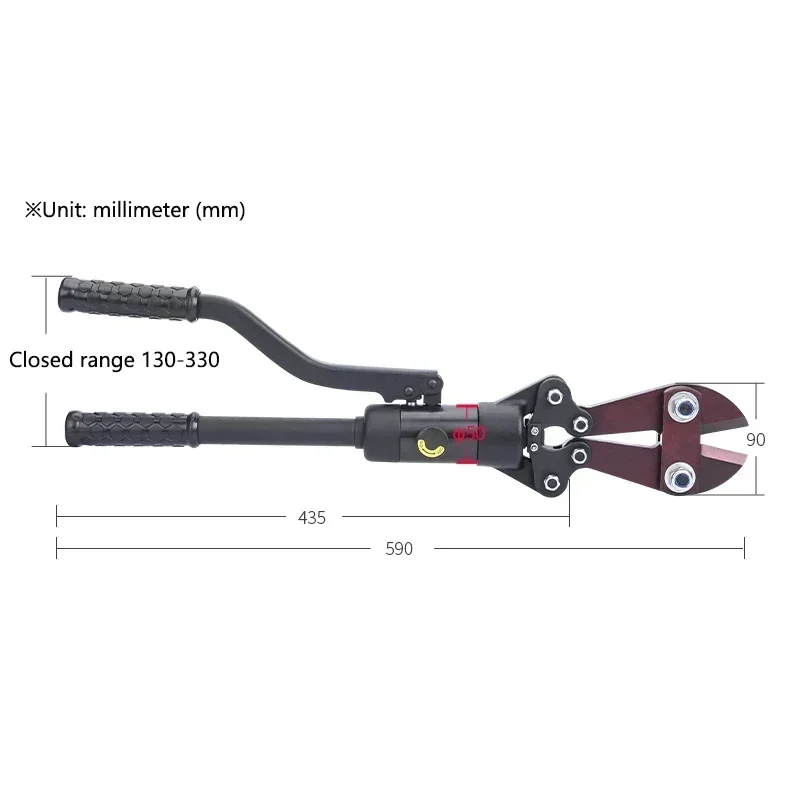 Upgrade Multifunction Manual Hydraulic Rebar Cutting Tools Hydraulic Steel Clamp Shear YQ-16C Use Imported Special Steel