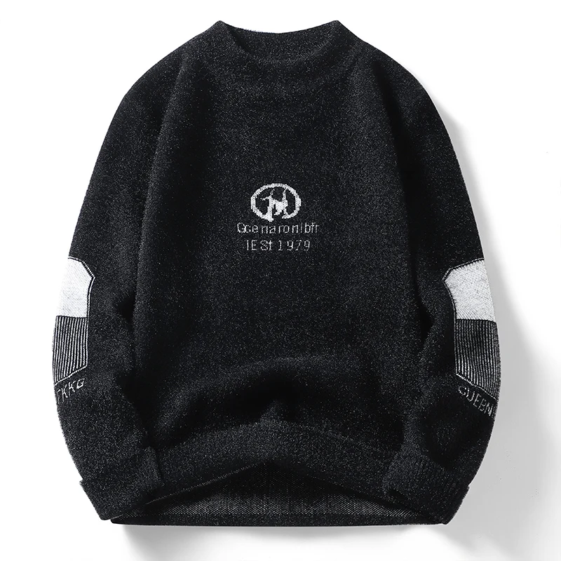 Maglione di alta qualità da uomo Casual autunno inverno maglione felpa in pile maglieria top abiti maschili girocollo pullover streetwear