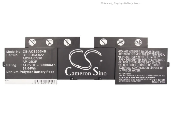 100% nouveau 14.8V 2300mAh ordinateur portable, batterie d'ordinateur portable AP12B3F AP11B3F AICP4/67/90 BT.00403.022 pour Acer Aspire S5, Aspire S5-391 + outil