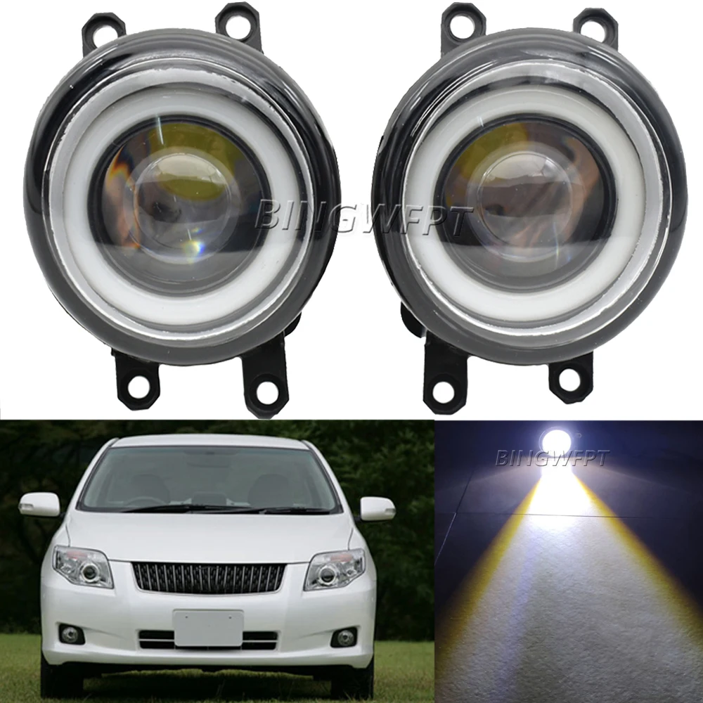 

2 Pieces Fog Light with Angel Eye DRL For Toyota Corolla Axio 2008 2009 2010 2011 2012 Car Front Bumper LED Fog Driving Lamp H11